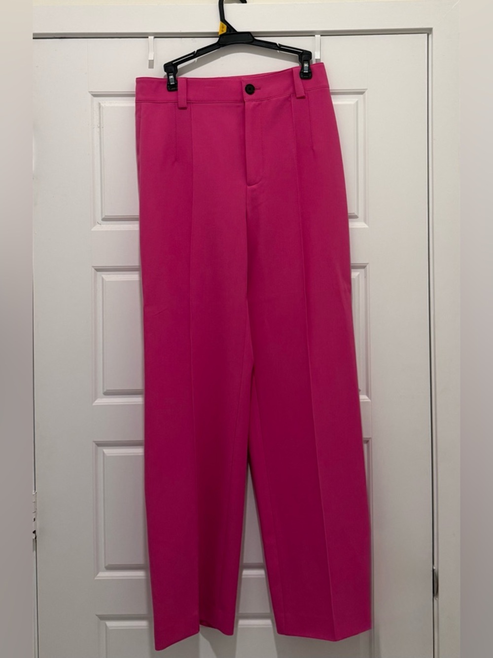 Zara Fuchsia Pants with Black Button